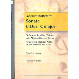 Sonate C-Dur f&uuml;r Blockfl&ouml;te