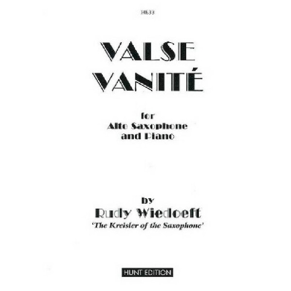 Valse Vanité for alto saxophone