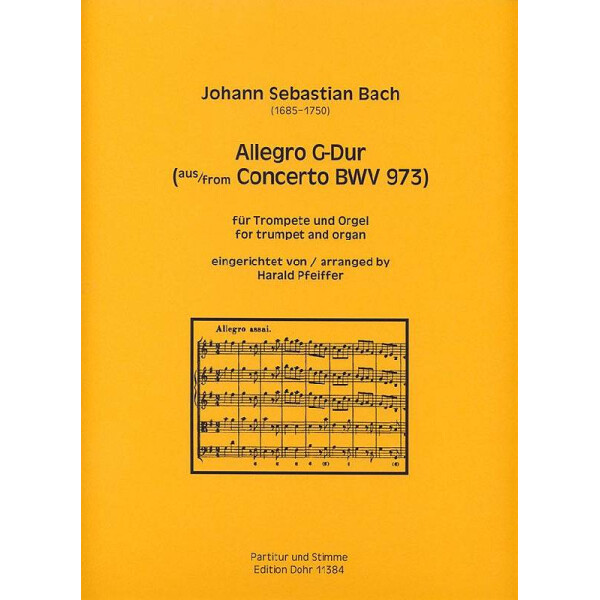 Allegro G-Dur BWV973 für Trompete und Orgel