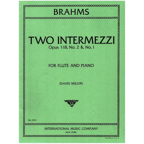 2 Intermezzi op.118 nos.1+2