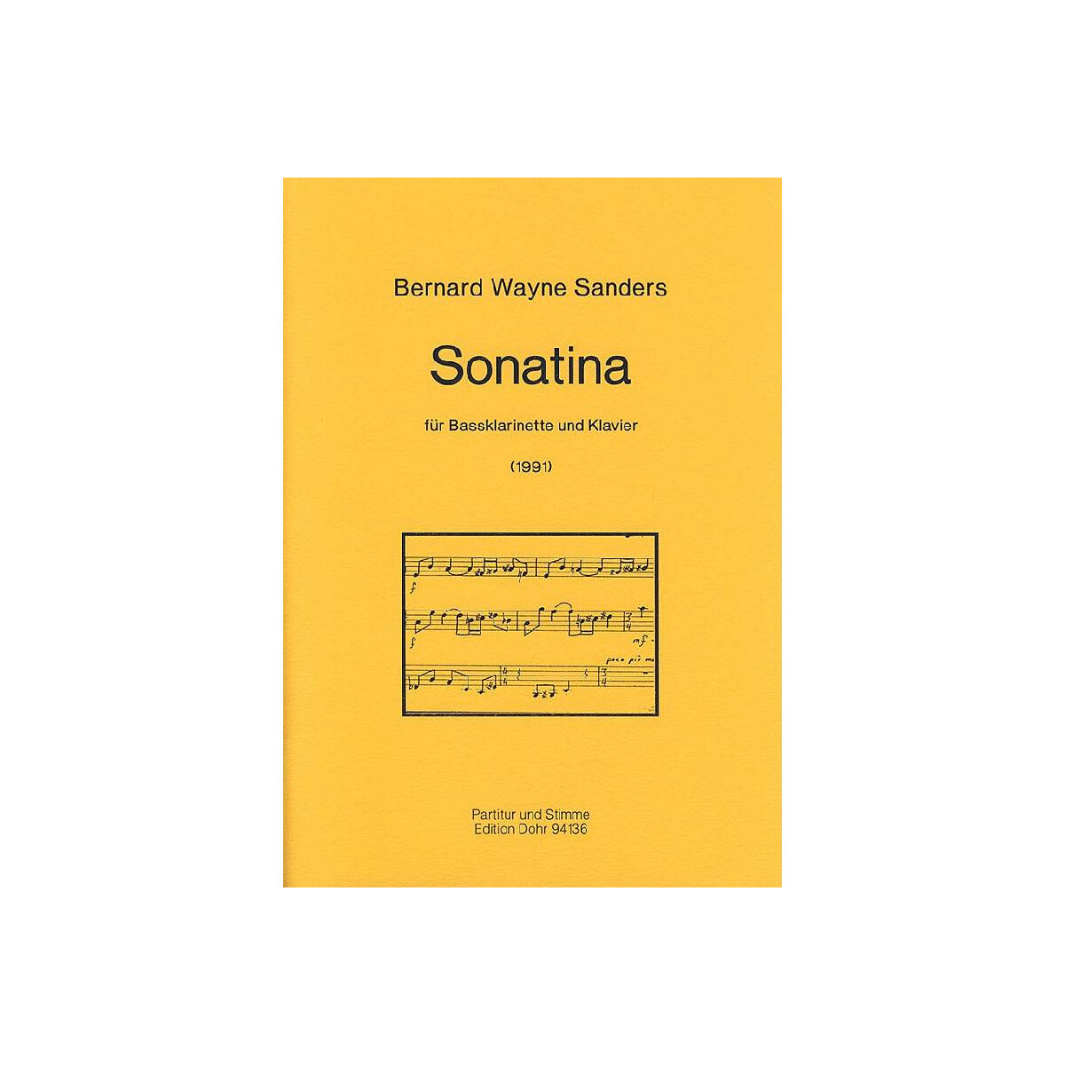 Sonatina für Bassklarinette und Kla box