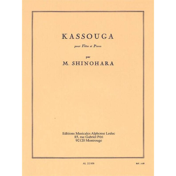 Kassouga pour flûte et piano