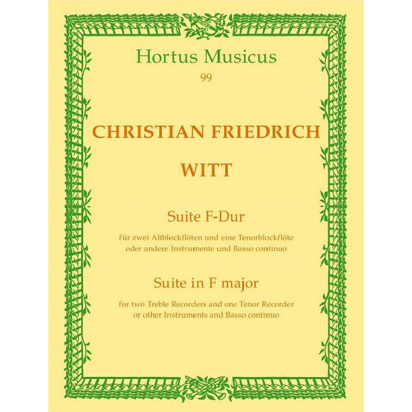 Suite F-Dur für 3 Blockflöten