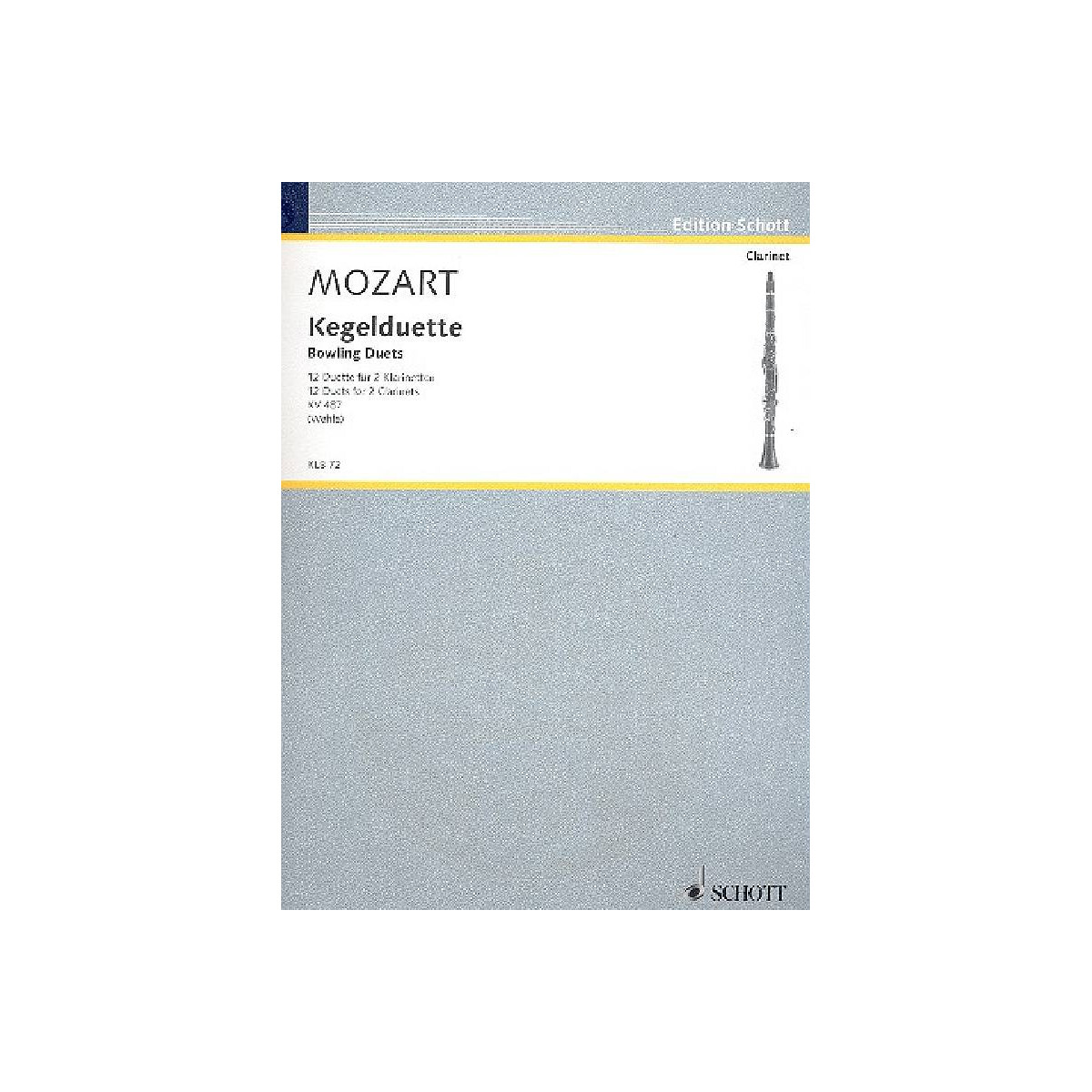 Kegelduette KV487 für 2 Klarinetten box