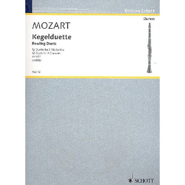 Kegelduette KV487 für 2 Klarinetten