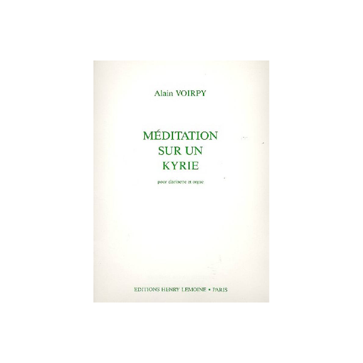 Méditation sur un kyrie pour clar box