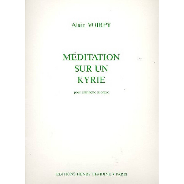 Méditation sur un kyrie pour clarinette