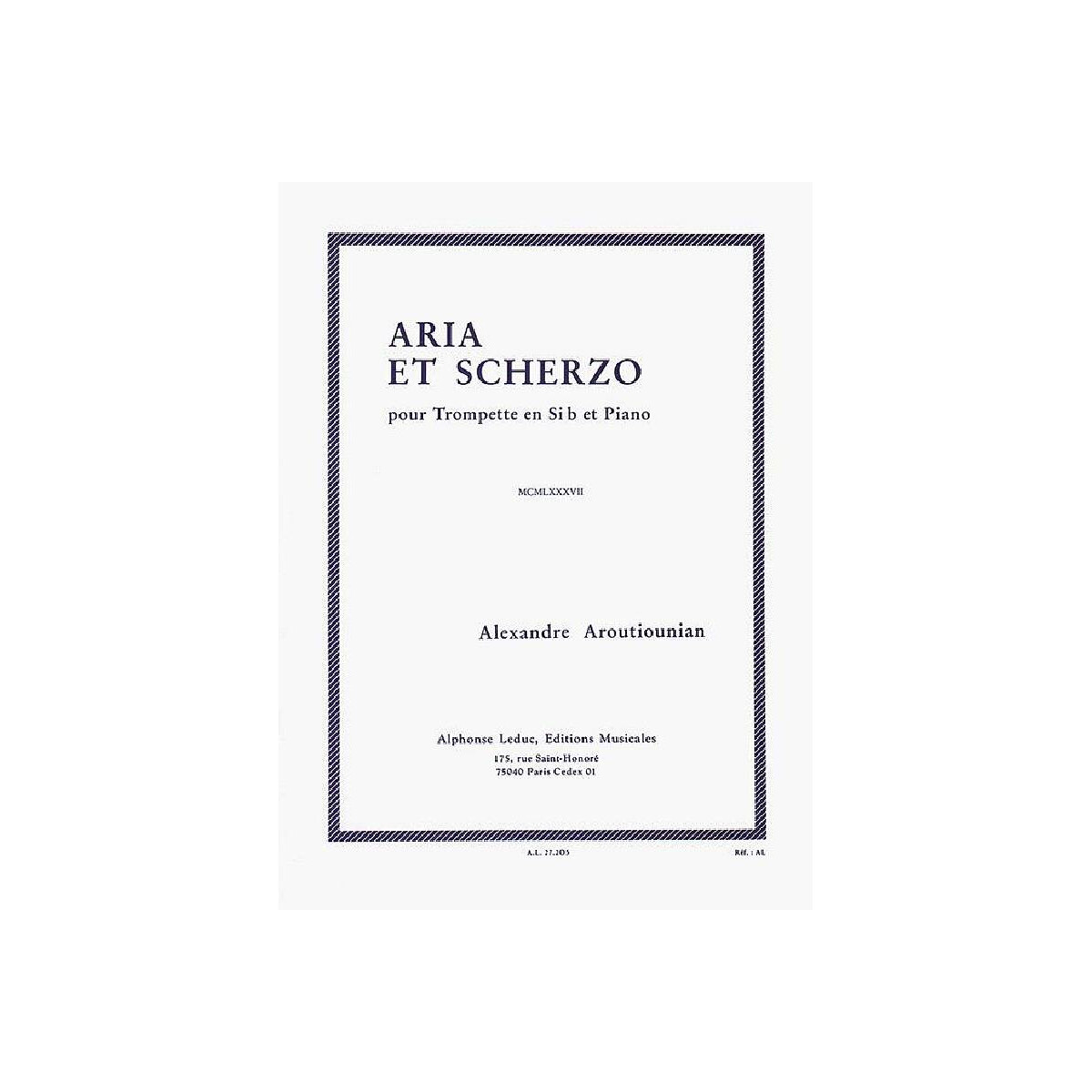 Aria pour trompette si b et piano