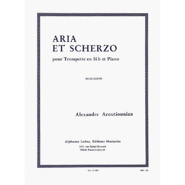 Aria pour trompette si b et piano