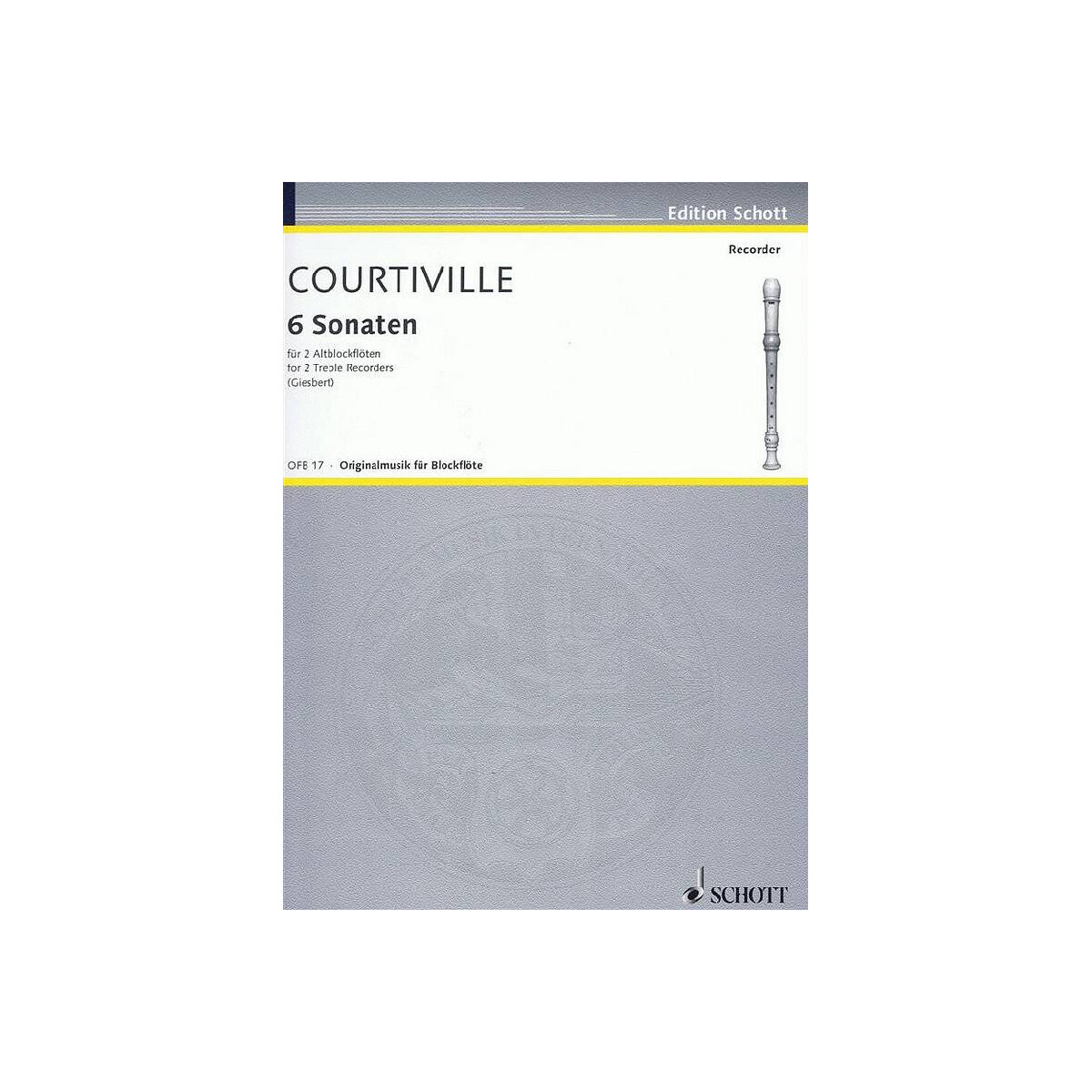 6 Sonaten für 2 Altblockflöten box