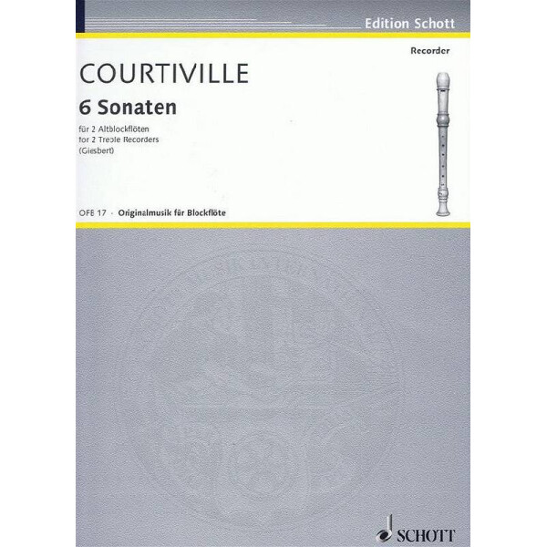 6 Sonaten für 2 Altblockflöten