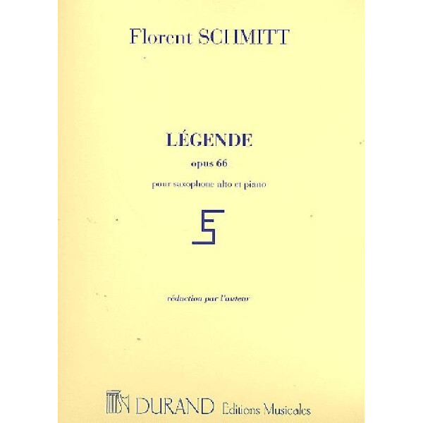 Legende op.66 pour saxophone alto