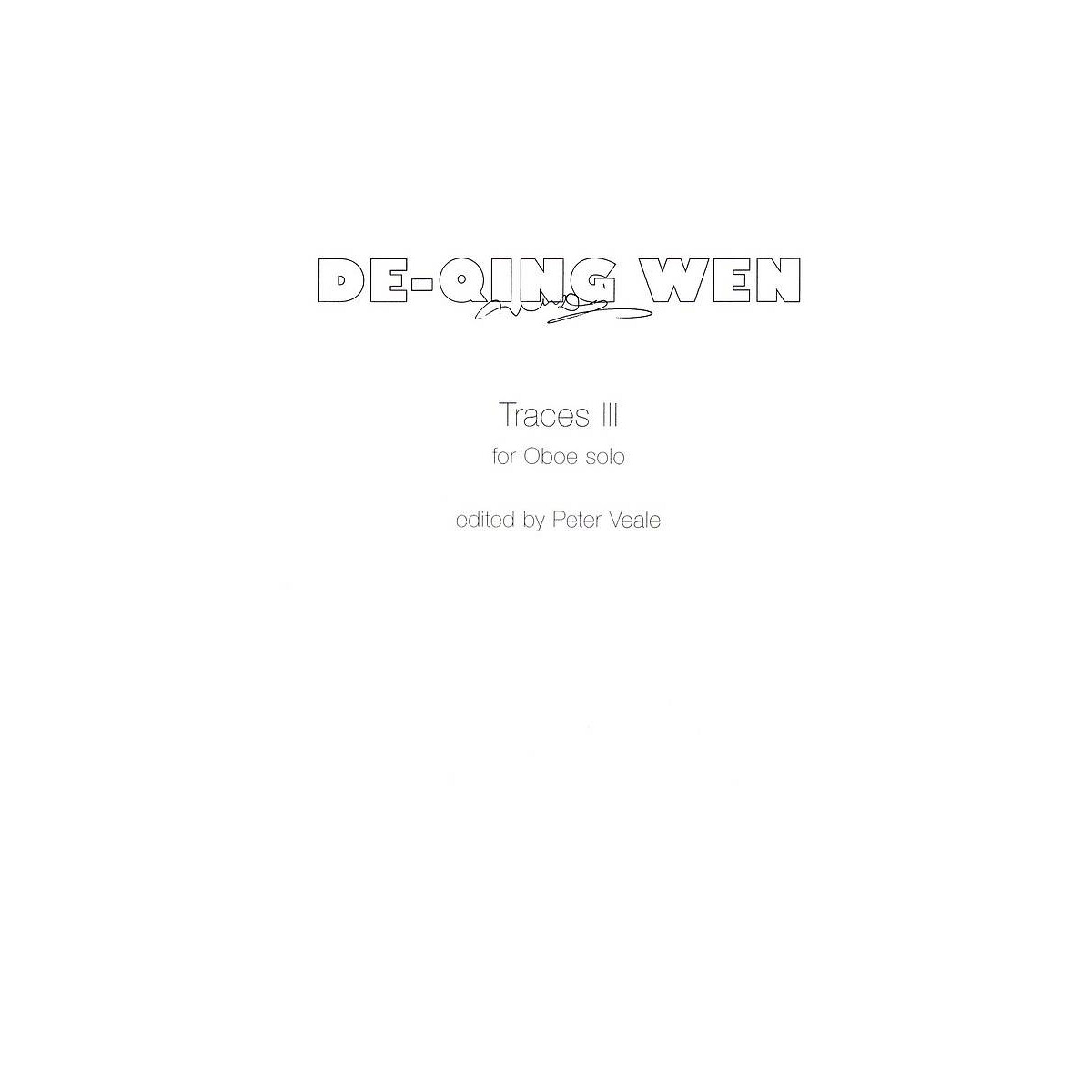 Traces III für Oboe solo box