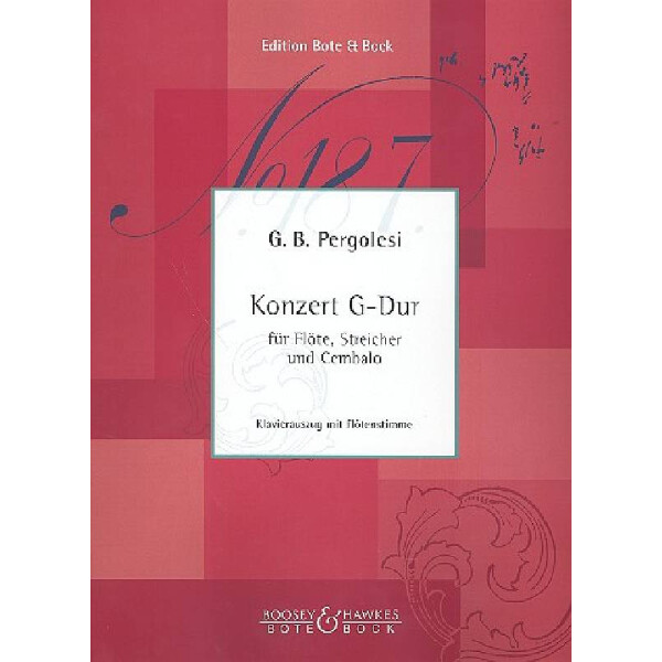 Konzert G-Dur für Flöte, Streicher und Cembalo