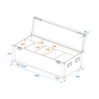 Roadinger Flightcase 4x LED Umbrella