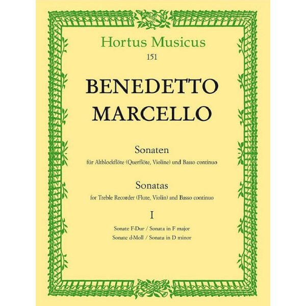 Sonaten op.2 Band 1 für Altblockflöte