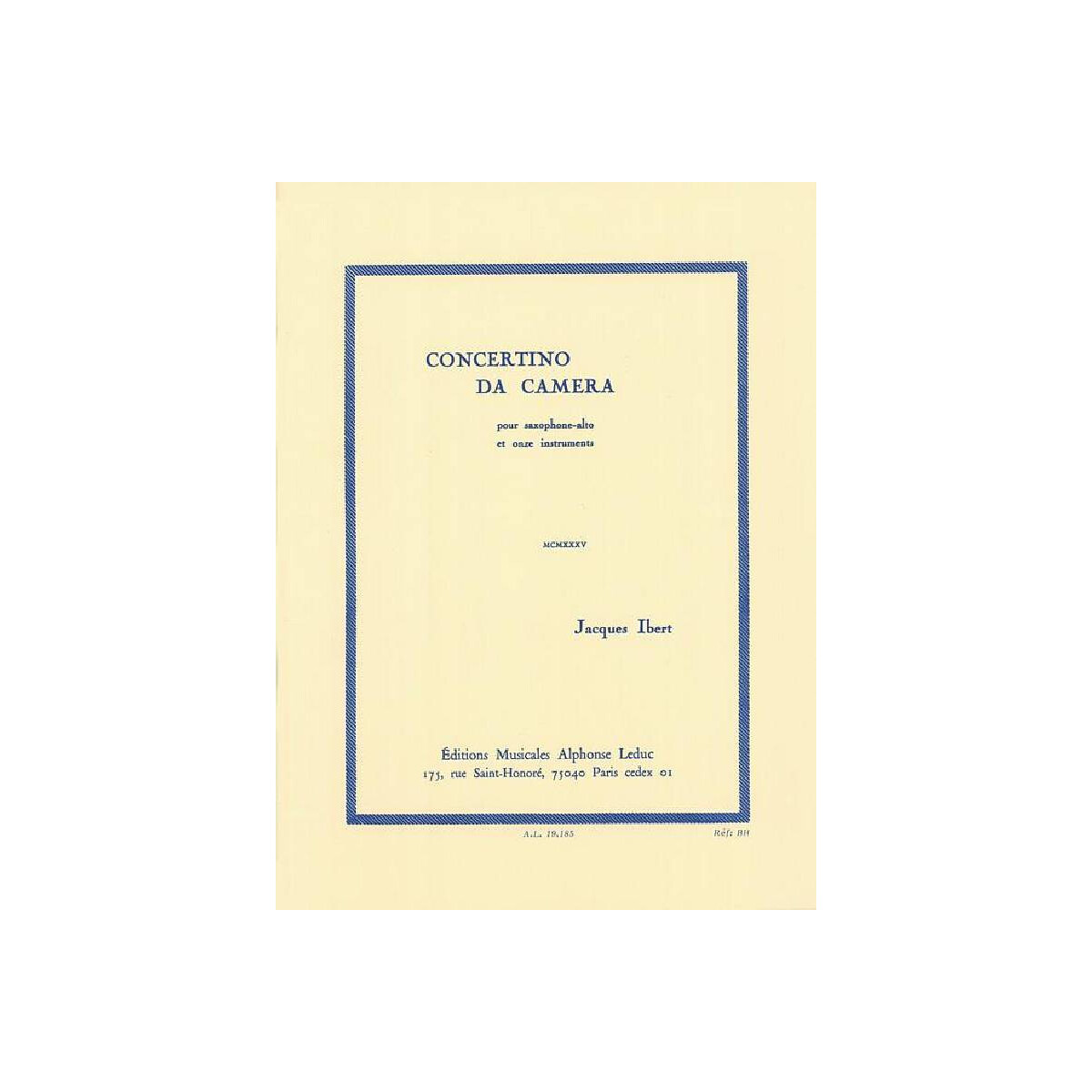 Concertino da camera pour saxophone box