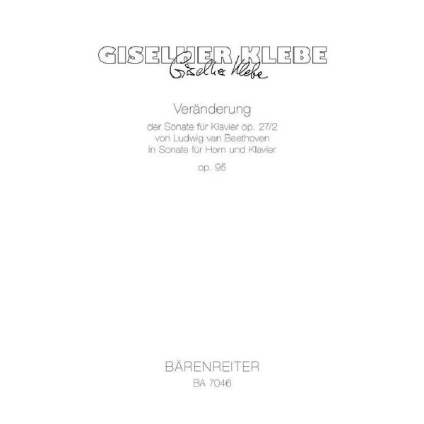 Veränderung der Sonate für Klavier op. 27,2 von Ludwig van Beethoven
