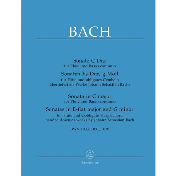 3 Sonaten BWV1033, BWV1031 und