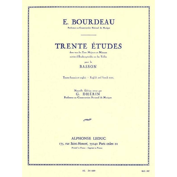 30 Etudes pour le bassoon