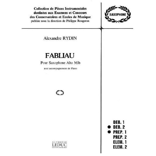 Fabliau pour saxophone alto et piano