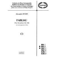 Fabliau pour saxophone alto et piano