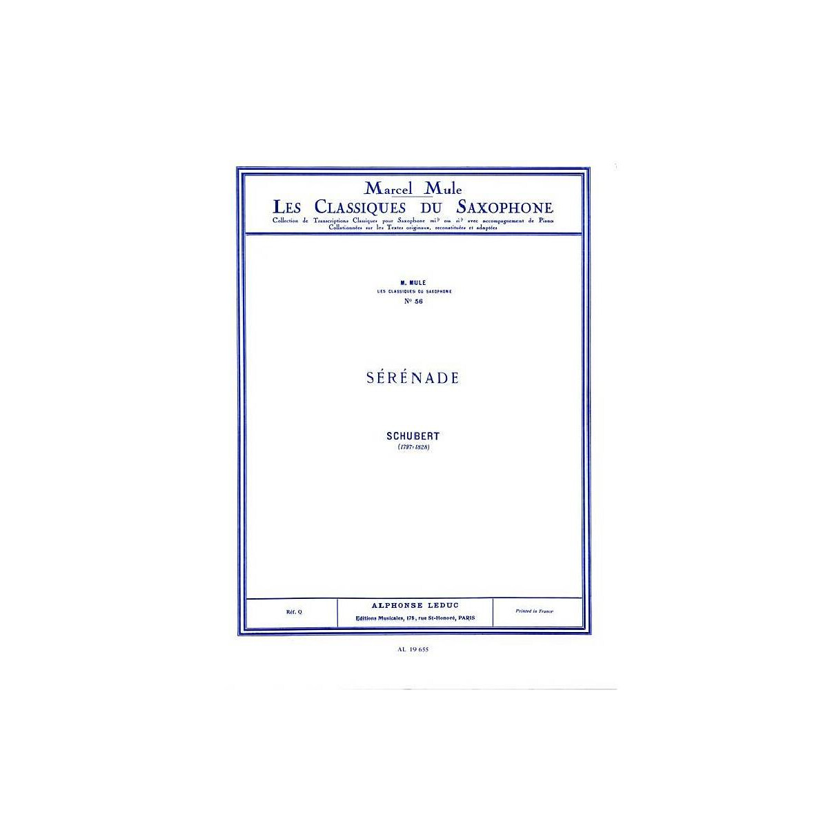 Sérénade pour saxophone box