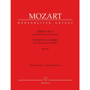 Konzert A-Dur KV622 für Klarinette in A und Orchester