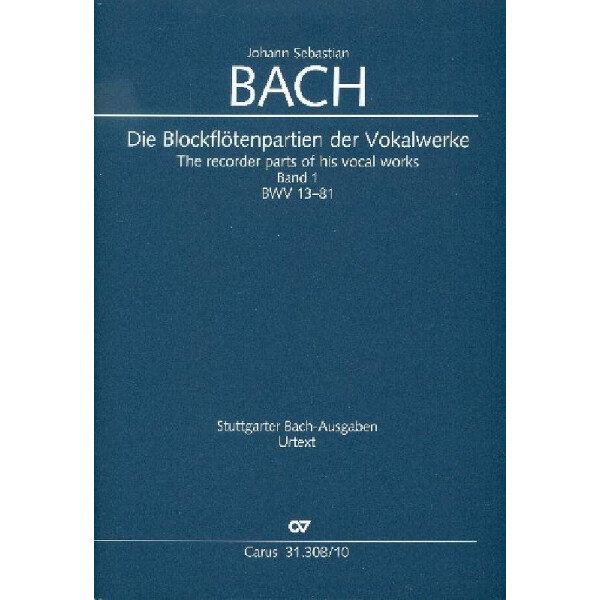 Die Blockflötenpartien der Vokalwerke Band 1-4