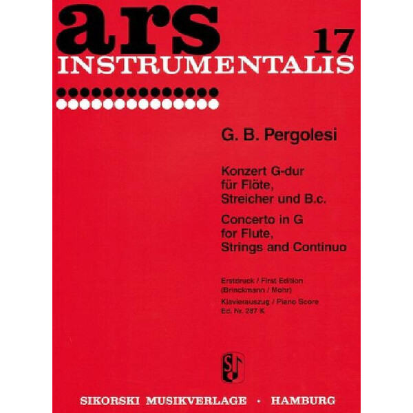 Konzert G-Dur für Flöte, 2 Violinen und Bc