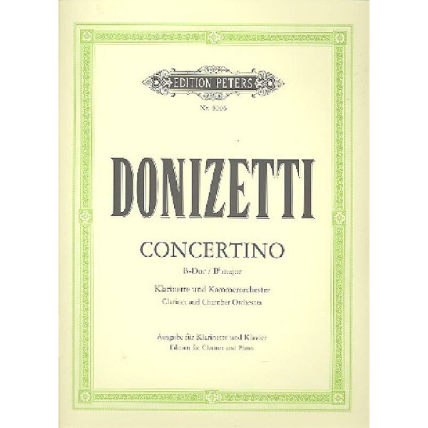 Concertino B-Dur für Klarinette und Kammerorchester