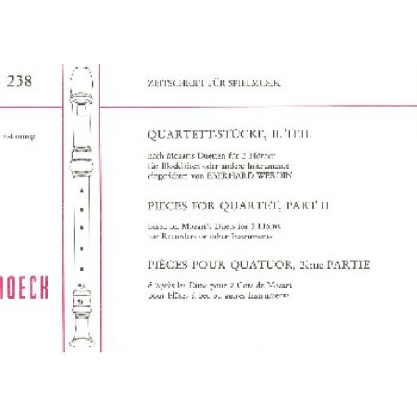 Quartettstücke nach den Duetten