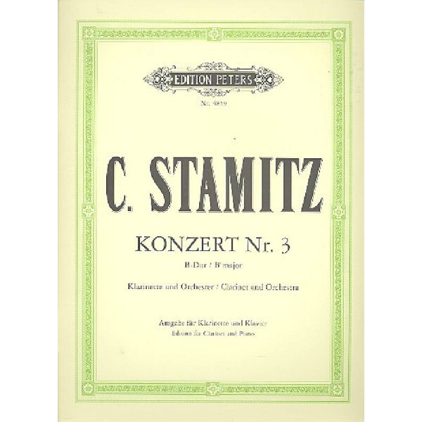 Konzert B-Dur Nr.3 für Klarinette und Orchester