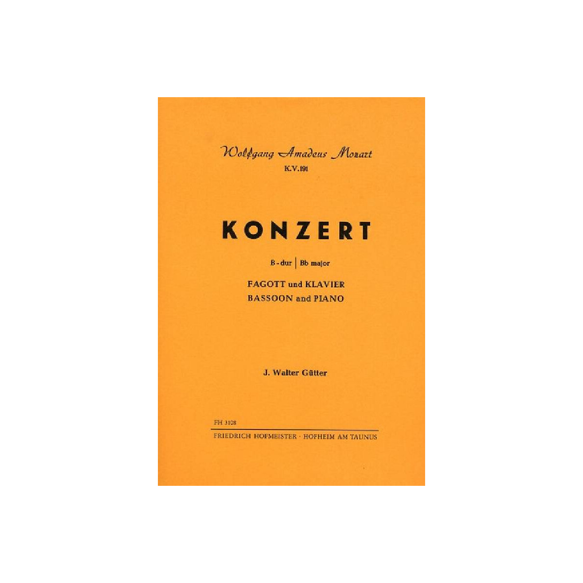 Konzert B-Dur KV191 für Fagott box