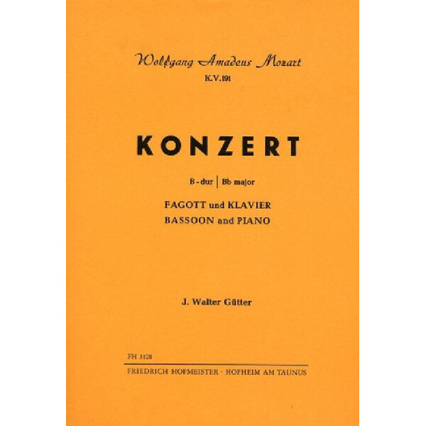 Konzert B-Dur KV191 für Fagott