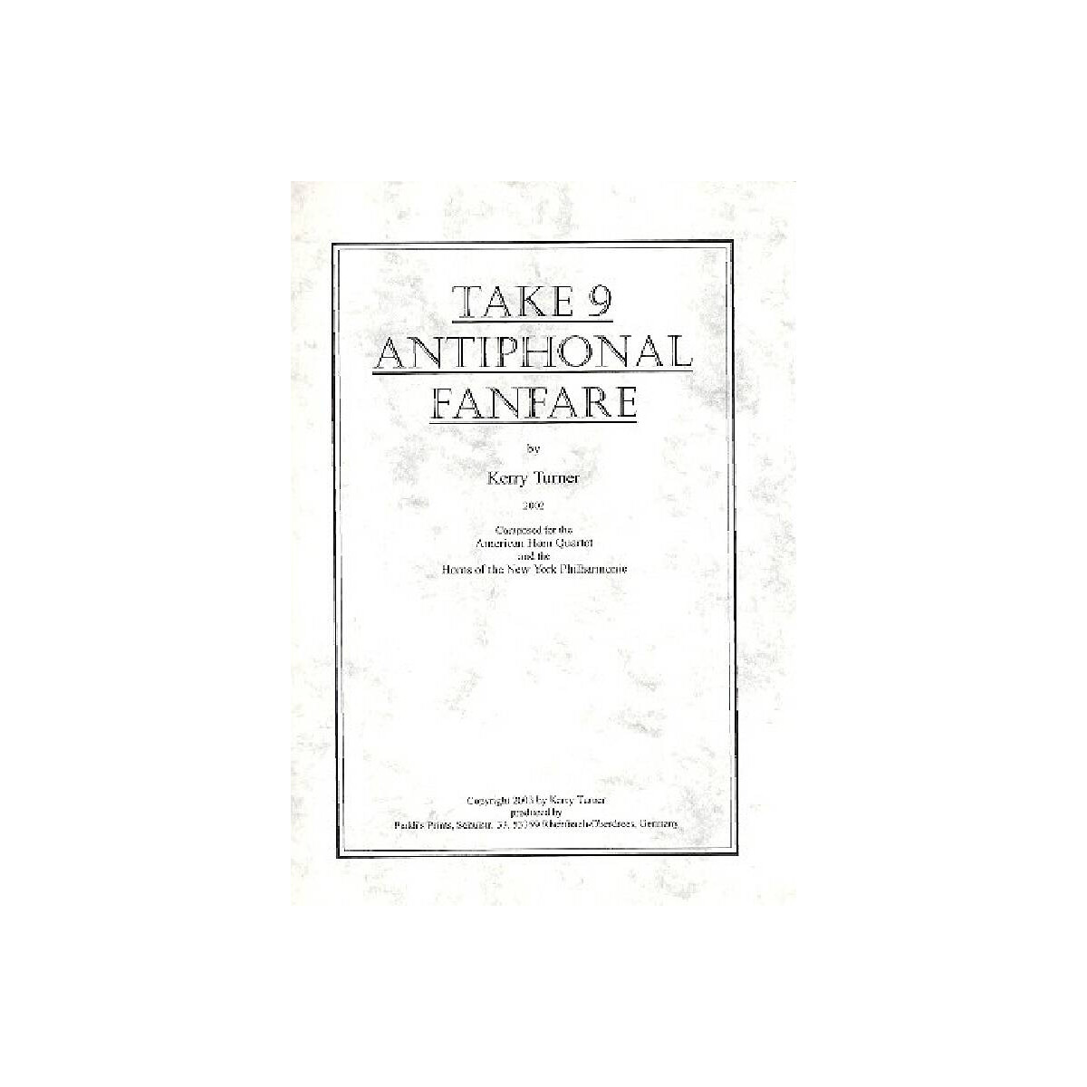 Take 9 - Antiphonal Fanfare box