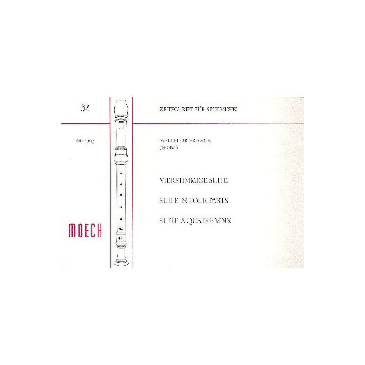 Vierstimmige Suite für 4 Blockfl&ou box