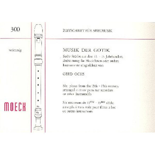 Musik der Gotik 6 Stücke aus dem