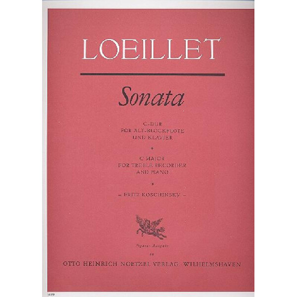 Sonate C-Dur für Altblockflöte