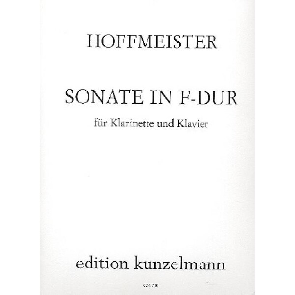 Sonate F-Dur für Klarinette