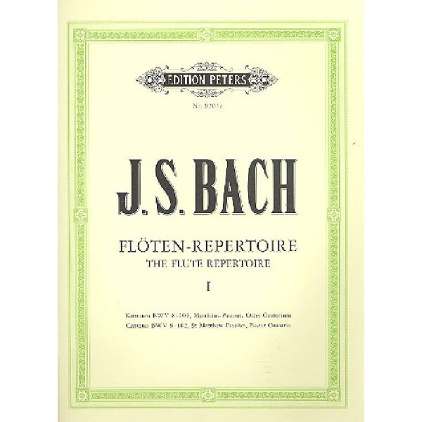 Flöten-Repertoire Band 1 Kantaten BWV8 -102