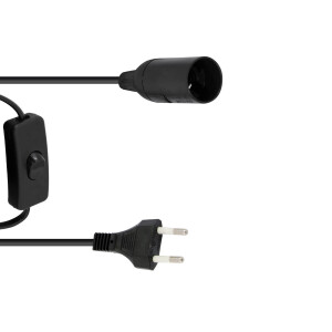 Eurolite E-27 Fassung Netzkabel Stecker Schalter