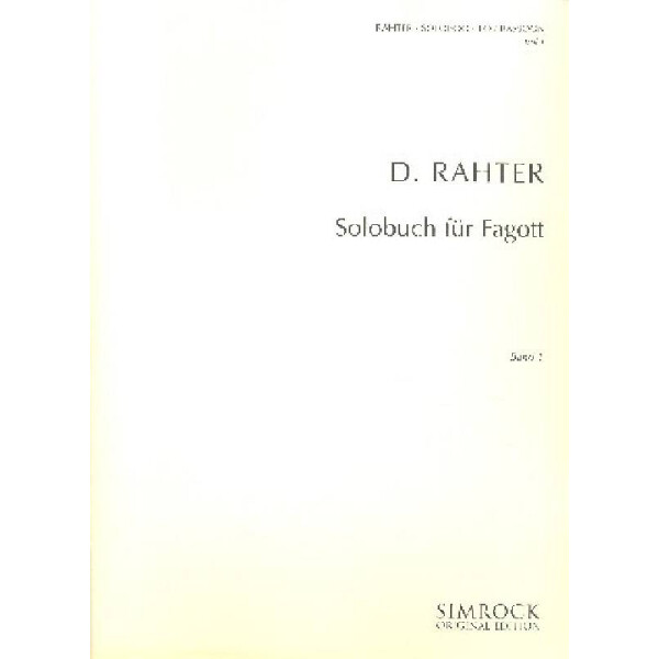 Solobuch Band 1 für Fagott und