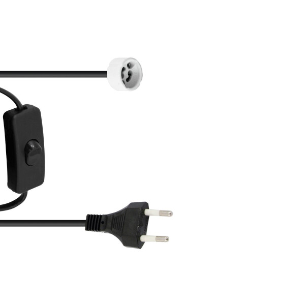 Eurolite GU-10 Fassung Netzkabel Stecker Schalter