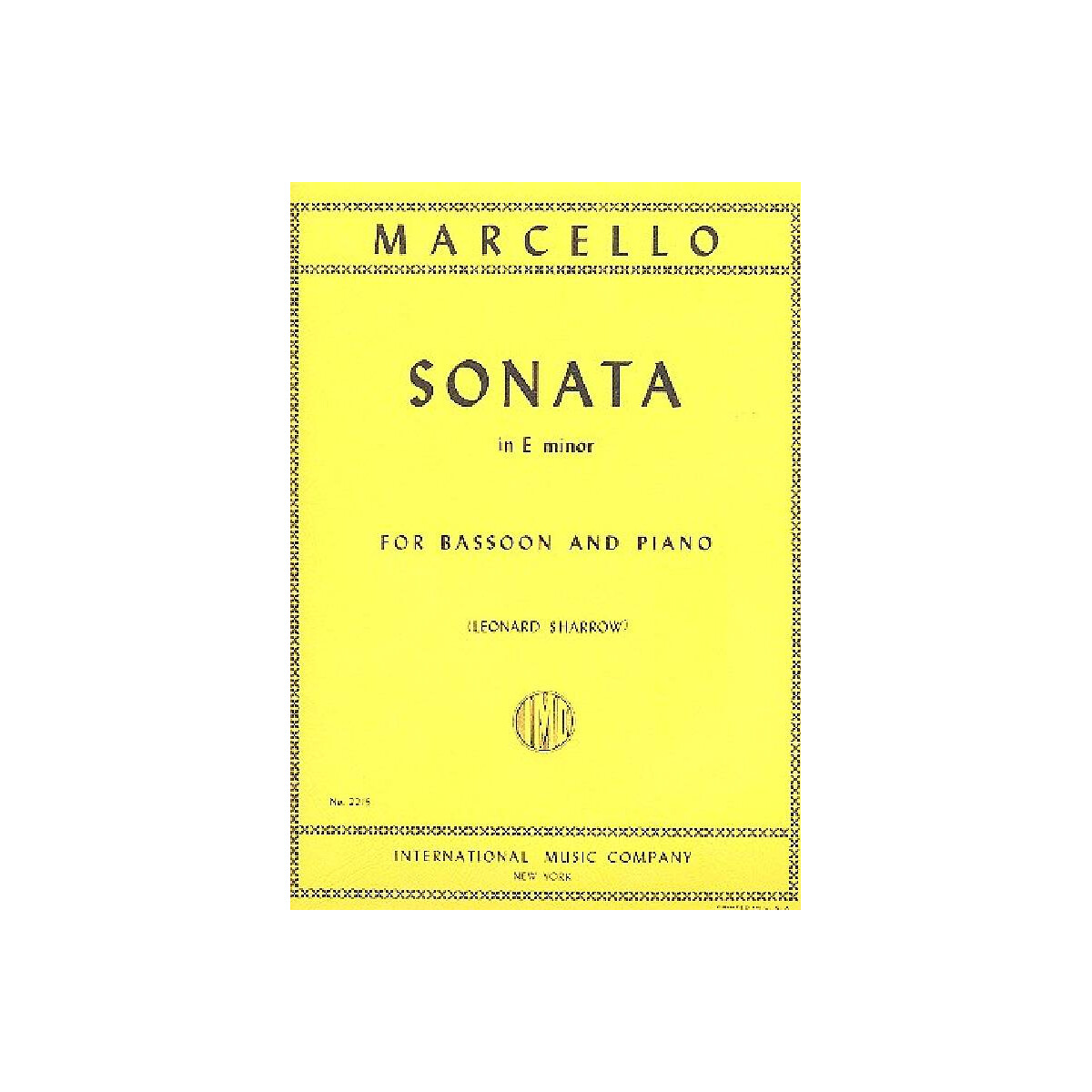 Sonata e minor for bassoon and box
