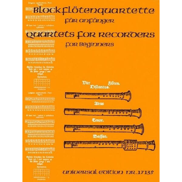 Blockflötenquartette für Anfänger