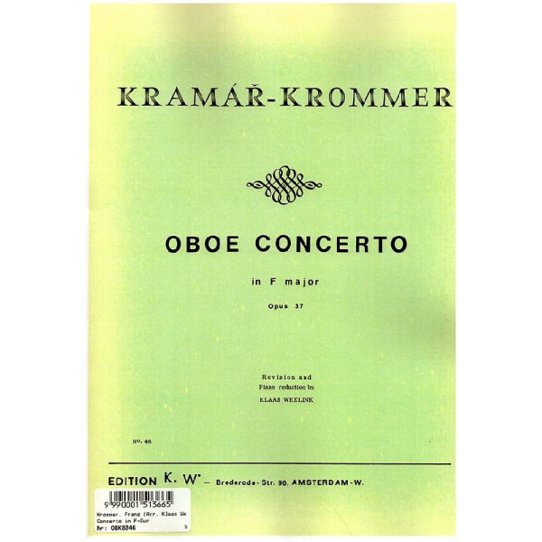 Concerto F major op.37 for oboe and orchestra