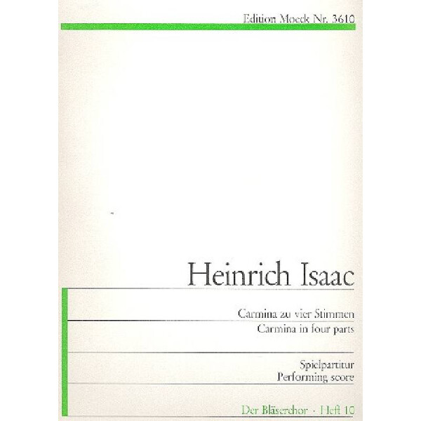 Carmina  zu vier Stimmen