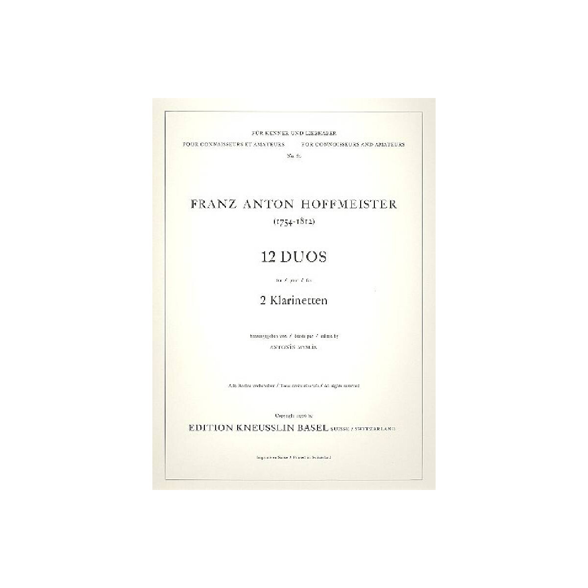 12 Duos für 2 Klarinetten box