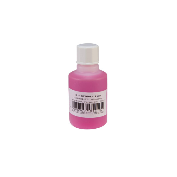 Eurolite UV-aktive Stempelfarbe, transparent rot, 50ml